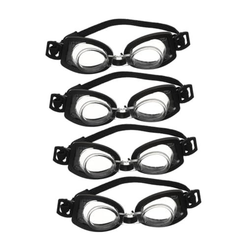 ERINGOGO 4 Stück Mini Schwimm Brille Puppenbrille Schwimmbad Stoffpuppe Miniatur Schwimmen doll Accessories DIY-Puppenzubehör Puppe Brille Puppe Schwimmbrille Plastik Black von ERINGOGO