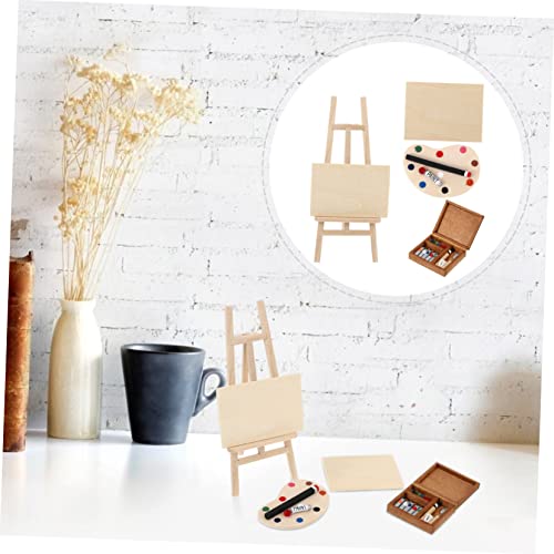 ERINGOGO 4 Stück Miniatur Holz Staffelei Malset Teilig für Puppenhaus Deko mit Mini Palette und Ölfarben Filigranes Künstler Zubehör für Aquarell und Kunsthandwerk Detailreiche Miniatur ERINGOGO 4 Stück Miniatur Holz Staffelei Malset Teilig für Puppenhaus Deko mit Mini Palette und Ölfarben Filigranes Künstler Zubehör für Aquarell und Kunsthandwerk Detailreiche Miniatur von ERINGOGO