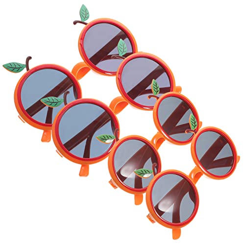 ERINGOGO 4 Stück Gläser in Oranger Form Lustige Luau Partyzubehör Lustige Brille Tropische Brillendekorationen Luau-partydekorationen Luau Partybrille Geschenk Obst Bilderrahmen Abs Bankett von ERINGOGO