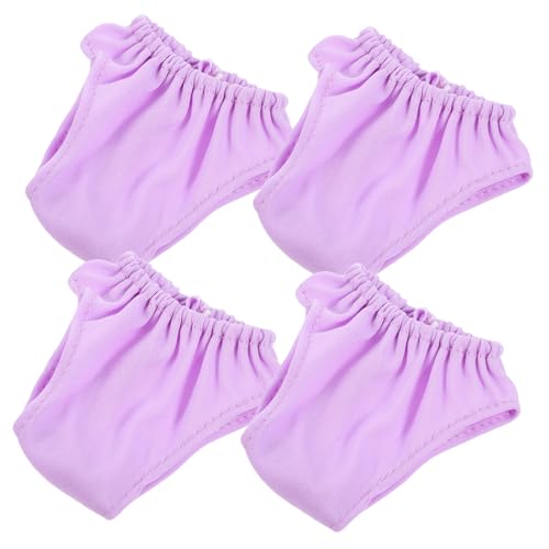 ERINGOGO 4 Stück Puppe Höschen Mädchen klein Babydoll Kleidung Miniatur-Puppenhauszubehör Babydoll Accessoires Stoff Violett von ERINGOGO