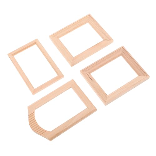 ERINGOGO 4 Stück Miniatur-bilderrahmen Aus Holz Für Puppenhäuser Im Maßstab 1:12 Realistische Miniaturmöbel Für Spielzimmerdekoration Für Jungen Und Mädchen ERINGOGO 4 Stück Miniatur-bilderrahmen Aus Holz Für Puppenhäuser Im Maßstab 1:12 Realistische Miniaturmöbel Für Spielzimmerdekoration Für Jungen Und Mädchen von ERINGOGO