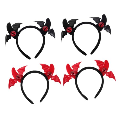 ERINGOGO 4 Stück Teiliges Teufelshorn Haarband Wiederverwendbares Halloween Accessoire Dunkler Dämonen-haarreif für Damen Vielseitig für Kostümpartys Cosplay und Festliche Anlässe von ERINGOGO