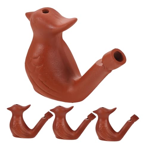 ERINGOGO 4 Stück Teiliges Vogelwasserpfeifen aus Originelle Wasservogel Form Lustige Vogelgeräusche Kompakte Musikinstrumente für Kindergeburtstage und Outdoor Aktivitäten von ERINGOGO