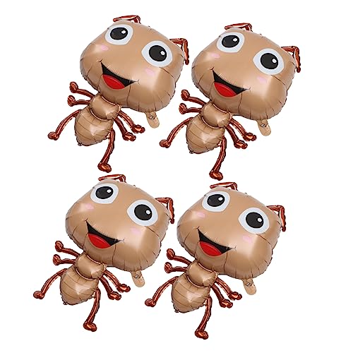 ERINGOGO 4 Stück tierischer Ballon Bonbonfolienballons Luftballons in Tierform Blau balloons wasserballons Tiere modellieren Folienballons aufblasbare Cartoon-Ballons Aluminiumfolie Brown von ERINGOGO