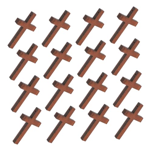 ERINGOGO 40 Stück Kreuz Anhänger Schmuck Kleine Kreuzperlen Für Halskette Reiz Hängend Ausgesetzt Kruzifix Kreuzen Mini-kreuzanhänger Zum Selbermachen Beten Stilvoll Zauber Hellbraun Holz ERINGOGO 40 Stück Kreuz Anhänger Schmuck Kleine Kreuzperlen Für Halskette Reiz Hängend Ausgesetzt Kruzifix Kreuzen Mini-kreuzanhänger Zum Selbermachen Beten Stilvoll Zauber Hellbraun Holz von ERINGOGO