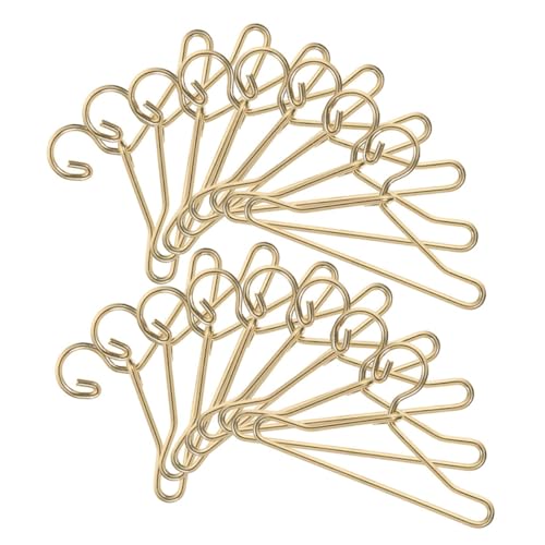 ERINGOGO 40 Stück Mini-Puppen-Puppen-Kleiderbügel Prinzessin Outfits Kleidung Babypuppen Halter Puppenhaus-Aufhänger Puppenhaus Miniaturzubehör Miniatur-Aufhänger-Ornamente Legierung Golden von ERINGOGO