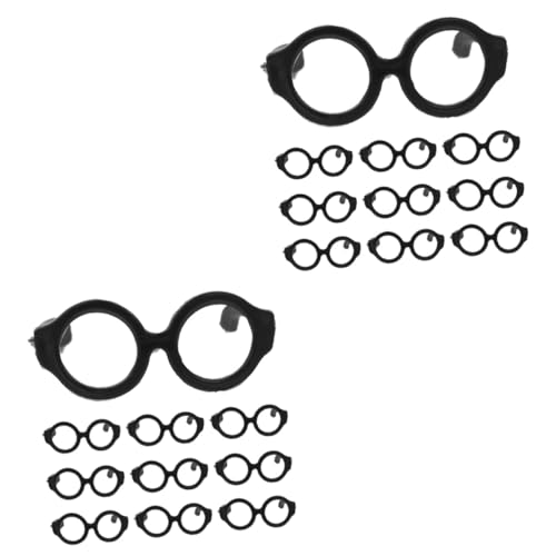 ERINGOGO 40 Stück Puppenbrillen Deko Brillen Puppen Anzieh Requisiten Miniatur Brillen Requisiten Mini Puppen Brillen Brillen Für Puppen Anziehpuppen Brillen Zubehör Kunststoff von ERINGOGO