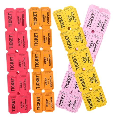 ERINGOGO 400-teilige Rolle Lose Tickets Hochzeit Geburtstag Party Karneval Zirkus Tombolapreise Für Erwachsene Tombolatrommel Tombola-preise Tombola Körbe Spendenaktion Tür Preise Papier von ERINGOGO