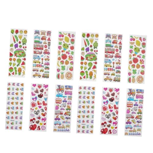ERINGOGO 40Blätter Cartoon Aufkleber für DIY Handwerk Sticker Niedliche Designs für Kreativität und Spaß Schulkind und Bastelprojekte Zufällige Farben und Muster von ERINGOGO