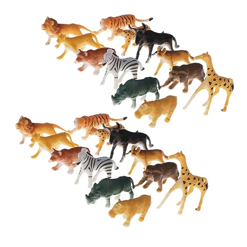 ERINGOGO 48stücke Teiliges Wildtiermodell Tierfiguren Für Home Adornment Als Dekoration Und Lernspielzeug Für Tiger Und Giraffe ERINGOGO 48stücke Teiliges Wildtiermodell Tierfiguren Für Home Adornment Als Dekoration Und Lernspielzeug Für Tiger Und Giraffe von ERINGOGO
