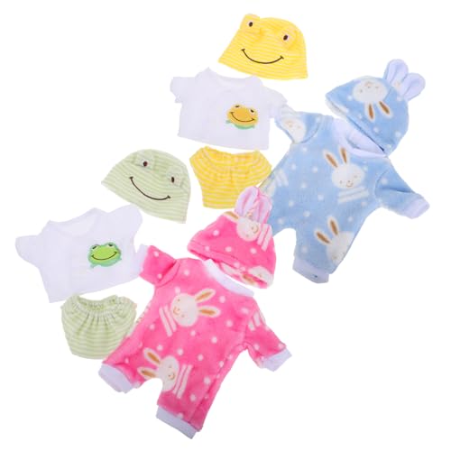 ERINGOGO 4Sätze Puppen Outfits Für Puppen Realistische Tierpyjamas Für Süße Kleidung Für Puppen Und Zubehör von ERINGOGO