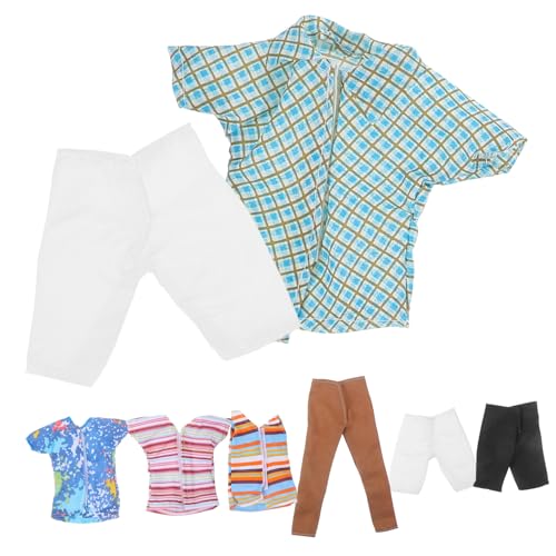 ERINGOGO 4sätze Puppenkleidung Für Männer Puppenkleidung Für Jungen Und Hosen Kleidung Für Puppen Puppenoutfits Wiederverwendbare Outfits Puppenzubehör Kompakte Hübsche Puppenkleider von ERINGOGO