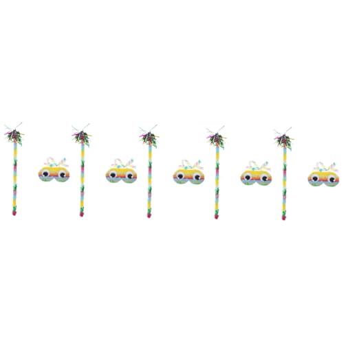 ERINGOGO 5 Sätze Piñata Kinderbrille brille für kinder Augenklappe für Kinder Partygeschenke für Kinder Dekoration im mexikanischen Stil Karnevalsfest-Requisite Pinata-Stab-Requisite Karton von ERINGOGO
