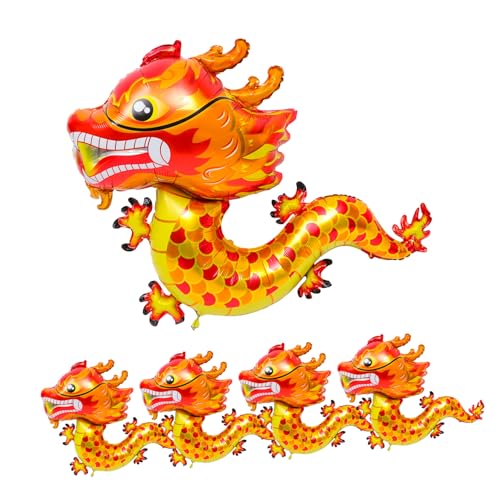 ERINGOGO 5 Stück Chinesischer Drachenballon Aluminiumfolie Rot Dekoration für Frühlingsfest Geburtstag Party Neujahrsfest Luftballons für Familien und Geburtstagsfeier ERINGOGO 5 Stück Chinesischer Drachenballon Aluminiumfolie Rot Dekoration für Frühlingsfest Geburtstag Party Neujahrsfest Luftballons für Familien und Geburtstagsfeier von ERINGOGO