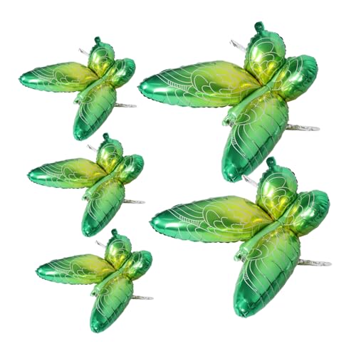 ERINGOGO 5 Stück Flügel Ballon Ballongirlande Ballon Mittelstücke Hochzeitsfeierlieferungen Schmetterling Dekorationen Kinderschmetterling Dekorative Luftballons Aluminiumfolie Green von ERINGOGO