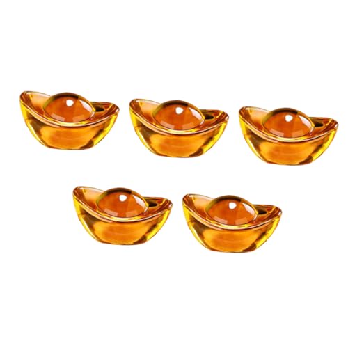 ERINGOGO 5 Stück Glasierte Goldring -Verzierungen Barren Home Ornament Dekorationen Schreibtisch klein Citrin- Bürodekoration Citrin Handwerk Zitrin Orange ERINGOGO 5 Stück Glasierte Goldring -Verzierungen Barren Home Ornament Dekorationen Schreibtisch klein Citrin- Bürodekoration Citrin Handwerk Zitrin Orange von ERINGOGO