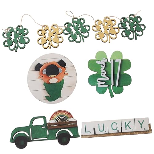 ERINGOGO 5 Stück Holzpalettendekoration St. Patricks Day Tischdekoration Esszimmertischdekoration gestuftes tablettdekor zum st patricks day Party gestuftes Tablett ERINGOGO 5 Stück Holzpalettendekoration St. Patricks Day Tischdekoration Esszimmertischdekoration gestuftes tablettdekor zum st patricks day Party gestuftes Tablett von ERINGOGO