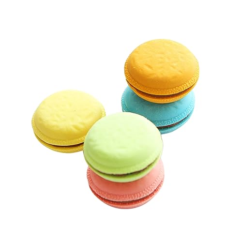 ERINGOGO 5 Stück Macaron Sandwich Radiergummis für Süßes Cartoon Design Kreative Schreibwaren Belohnungen für Schüler für Klassenzimmer und Partys von ERINGOGO