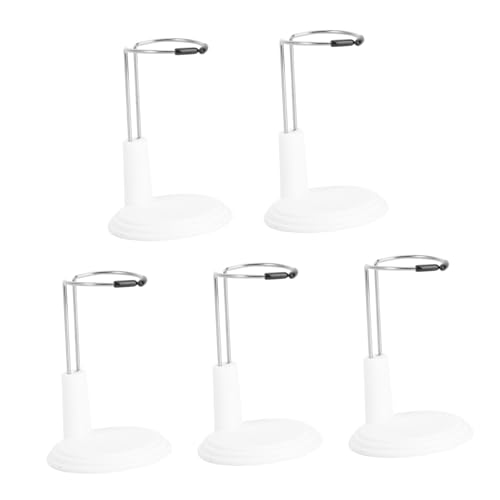 ERINGOGO 5 Stück Puppenständer Weiß Doll Support Frame aus PVC und Metall Draht Stabiler Puppenhalter für Display und Sammlung von ERINGOGO