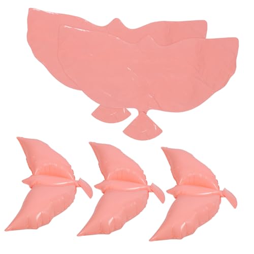 ERINGOGO 5 Stück Taube Ballon Neonballons Luftballons zum Gedenken die Taube Taubenvogel Luftballons irisierend abschlussfeier dekoration Gedenkballon Partyballons Aluminiumfolie Rosa von ERINGOGO