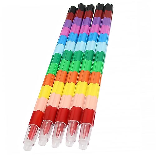 ERINGOGO 5 Stück Teiliges Bunter Stapel Wachsmalstifte für Kreative Aufbaubare Crayons für Bastelpartys für Kreativität und Geschicklichkeit ERINGOGO 5 Stück Teiliges Bunter Stapel Wachsmalstifte für Kreative Aufbaubare Crayons für Bastelpartys für Kreativität und Geschicklichkeit von ERINGOGO