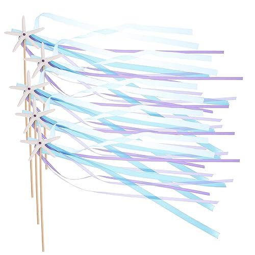 ERINGOGO 5 Stück Teiliges Glänzende Feenstäbe mit Bändern Handliche Dekoration und Fotorequisite für Party Cosplay Geburtstagsfeier und Bühnenauftritte ERINGOGO 5 Stück Teiliges Glänzende Feenstäbe mit Bändern Handliche Dekoration und Fotorequisite für Party Cosplay Geburtstagsfeier und Bühnenauftritte von ERINGOGO