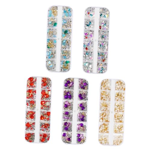 ERINGOGO 5 Stück Teiliges Manicure Ornament mit Nagelpailletten Strasssteinen und Perlen Kreative Nail Art Dekoration für Natürliche und Künstliche Nägel Geeignet für Damen und DIY ERINGOGO 5 Stück Teiliges Manicure Ornament mit Nagelpailletten Strasssteinen und Perlen Kreative Nail Art Dekoration für Natürliche und Künstliche Nägel Geeignet für Damen und DIY von ERINGOGO