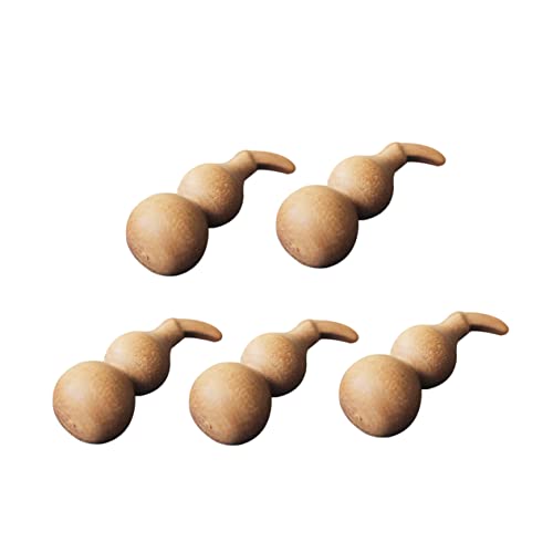ERINGOGO 5 Stück Teiliges Mini Holz Gourd Realistische Form Kompakte Langlebige Ornamente für Wohn und Arbeitsbereiche von ERINGOGO