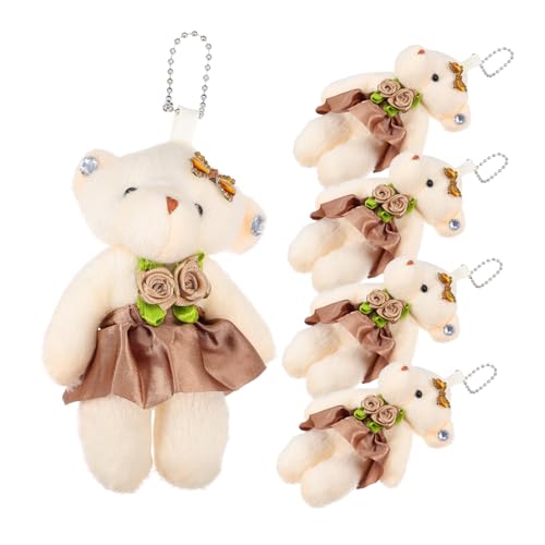 ERINGOGO 5 Stück Teiliges Mini Plüschbär Leichter Verschleißfester Anhänger für DIY Dekoratives Schlüsselbund und Taschenaccessoire Modisches für Frauen zu Valentinstag und Geburtstag ERINGOGO 5 Stück Teiliges Mini Plüschbär Leichter Verschleißfester Anhänger für DIY Dekoratives Schlüsselbund und Taschenaccessoire Modisches für Frauen zu Valentinstag und Geburtstag von ERINGOGO