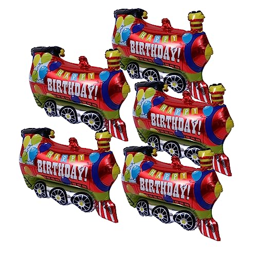 ERINGOGO 5 Stück Transportballon Luftballons Für Fahrzeugpartys Thema Auto Heliumballons Für Fahrzeuge Dekorationen Lkw Luftballons Mit Fahrzeugform Bauwagen-ballon Aluminiumfolie von ERINGOGO