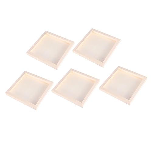 ERINGOGO 5 Stück hölzerner Lehmrahmen bastelset basteln für bastel materialien bastelsets für bilderrahmen DIY -Tonrahmen handgefertigter Tonrahmen Bambus von ERINGOGO