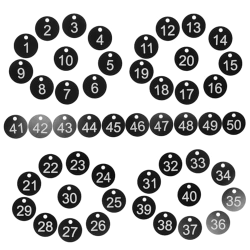 ERINGOGO 50 Stück Gravierte Labels für Klare Identifikation Organisation von Schlüsseln für Aufbewahrung Öffentlichen Bereichen von ERINGOGO