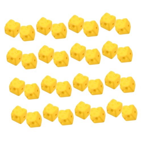 ERINGOGO 50 Stück Käse Charms Würfel Perlen mit Geradem Niedliche Food Cabochons für DIY Schmuckherstellung Anhänger für Halsketten Armbänder Schlüsselanhänger und Handyketten Gelb ERINGOGO 50 Stück Käse Charms Würfel Perlen mit Geradem Niedliche Food Cabochons für DIY Schmuckherstellung Anhänger für Halsketten Armbänder Schlüsselanhänger und Handyketten Gelb von ERINGOGO
