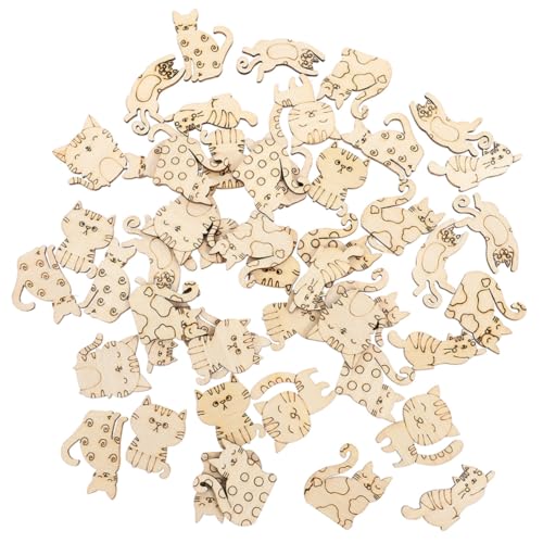 ERINGOGO 50 Stück Katzen Holzscheiben zum Basteln Robuste Langlebige DIY Holzspäne Glatte Oberfläche ohne Splitter für Kreative Graffiti Malprojekte ERINGOGO 50 Stück Katzen Holzscheiben zum Basteln Robuste Langlebige DIY Holzspäne Glatte Oberfläche ohne Splitter für Kreative Graffiti Malprojekte von ERINGOGO