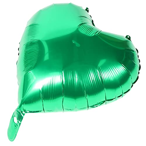ERINGOGO 50 Stück Partydeko Luftballons Runde Dekorationen Herz Party Ballon Ballon Festival Folienballon St Patrick‘ Day Sternballon Sternballons Grüne Aluminiumfolie von ERINGOGO