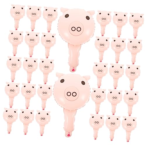 ERINGOGO 50 Stück Schwein Form Luftballons Cartoon Schwein Folienballons für Partys Geburtstagsdekoration Kinderfeiern Fotohintergrund und Partygeschenke von ERINGOGO