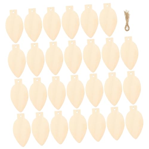 ERINGOGO 50 Stück Weihnachts Holzscheiben Lichtbirnenform Unfertige DIY Holzanhänger Basteln Weihnachtsdeko Natürliches Holz für Handwerk und Baumdekoration ERINGOGO 50 Stück Weihnachts Holzscheiben Lichtbirnenform Unfertige DIY Holzanhänger Basteln Weihnachtsdeko Natürliches Holz für Handwerk und Baumdekoration von ERINGOGO