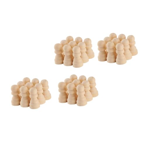 ERINGOGO 50Stücke Unbemalte Holzschachfiguren Unvollendete DIY Schachfiguren für Kreative Bastelprojekte und Lernspiele Schachspiel Zubehör für Erwachsene ERINGOGO 50Stücke Unbemalte Holzschachfiguren Unvollendete DIY Schachfiguren für Kreative Bastelprojekte und Lernspiele Schachspiel Zubehör für Erwachsene von ERINGOGO