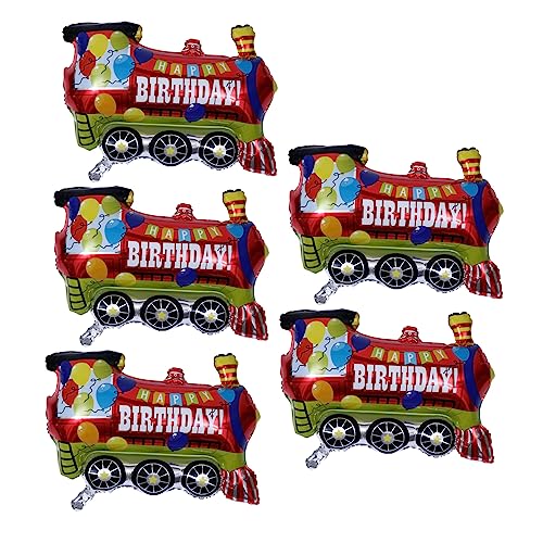 ERINGOGO 5Stücke Fahrzeugförmige Aluminiumfolienballons Geburtstagsdeko für Helium Luftballons im Auto Design für Party und Schulklassenzimmer Dekoration von ERINGOGO
