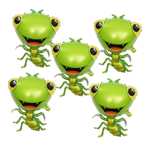 ERINGOGO 5Stücke Große Mantis Folienballons Cartoon Luftballons für Kindergeburtstag Party Dekoration Tierische Motive für Unvergessliche Feiern Sicher und Langlebig von ERINGOGO