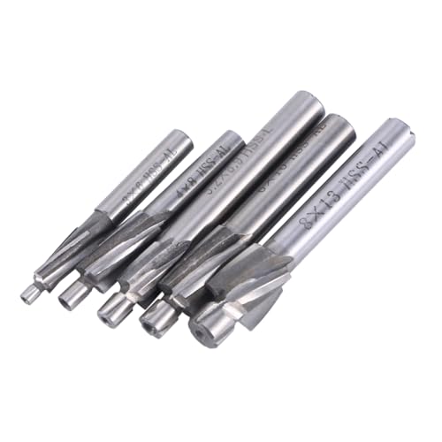 ERINGOGO 5Stücke Teiliges Zylinderschaftfräser Hochgeschwindigkeitsstahl Senkkopf Fräser Bohrer für Cnc Durchmesser Präzise Metallbearbeitung von ERINGOGO
