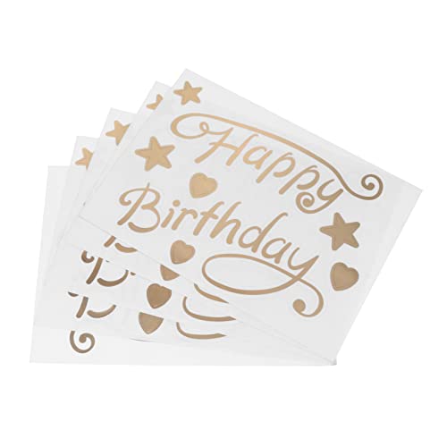 ERINGOGO 5stücke Geburtstag Party Aufkleber Selbstklebende Deko-Sticker Für Ballons Transparent Für Geburtstagsfeiern Und Festliche Anlässe Einfache Anwendung Hinterlassen Keine von ERINGOGO