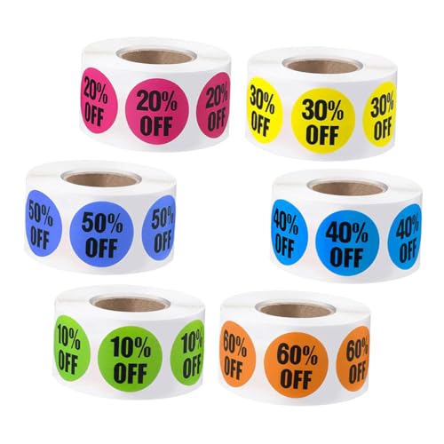 ERINGOGO 6 Rollen 3000 Stück Ladenaufkleber Supermarkt-etikettenaufkleber Preismarker-etiketten Einzelhandel Flohmarktaufkleber Mit Preisen Coupon-organizer-ordner Off-etiketten Papier ERINGOGO 6 Rollen 3000 Stück Ladenaufkleber Supermarkt-etikettenaufkleber Preismarker-etiketten Einzelhandel Flohmarktaufkleber Mit Preisen Coupon-organizer-ordner Off-etiketten Papier von ERINGOGO