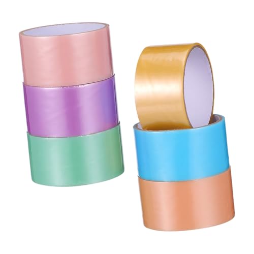 ERINGOGO 6 Rollen Kunsthandwerk klebrig Sammelalbum Verpackung Basteln dünn bunt farbige Klebebänder Klebebandball Klebebänder für Bälle DIY Klebeband Klebebälle, Bänder farbig Plastik von ERINGOGO