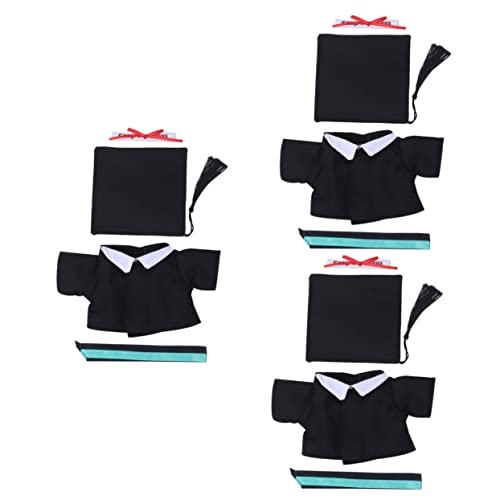 ERINGOGO 6 STK Puppen-Abschlusskleid Puppen-Abschluss-Outfit Miniaturpuppen-Abschlusskostüm Hüte formelle Kleidung Puppenzubehör Kleidung für Puppe Hamster Üppig Abiturmütze Spielzeug von ERINGOGO