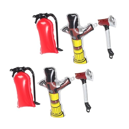 ERINGOGO 6 Stück Feuerlöscher und Hydrant Deko Leichte Partyaccessoires für Feuerwehr Themenpartys Geburtstagsfeiern und Notfall Rettungsaktionen von ERINGOGO
