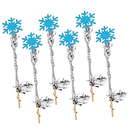 ERINGOGO 6stücke Teiliges Zauberstäbe Mit Schneeflocken Foto-requisiten Für Partys Cosplay Halloween Und Weihnachten Leuchtende Farben Für Feenliebhaber ERINGOGO 6stücke Teiliges Zauberstäbe Mit Schneeflocken Foto-requisiten Für Partys Cosplay Halloween Und Weihnachten Leuchtende Farben Für Feenliebhaber von ERINGOGO