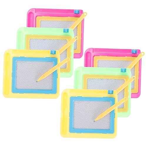 ERINGOGO 6 Stück Magnetische Zaubertafel für Tragbares Zeichenbrett für Kreative für Reisen und Zuhause mit Wiederverwendbarer Oberfläche von ERINGOGO