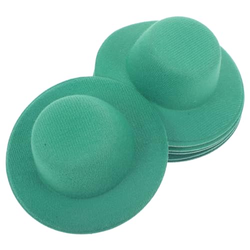 ERINGOGO 6 Stück Mini-Cowboyhut Kleiner Hut Puppenhut- Puppe verkleiden Sich Kostüm kleine Hüte Minihüte für Partys Mini Cowboyhut Mini-Cowboyhüte zum Basteln Mini-Hut Stoff Grün von ERINGOGO