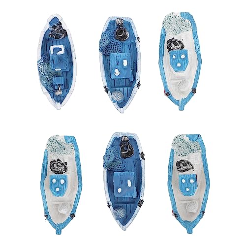 ERINGOGO 6 Stück Mini-meeresboote Stilvolle Fischerboote Ornament Für Das Mittelmeer Und Dekorative Stücke Zufälliger Stil ERINGOGO 6 Stück Mini-meeresboote Stilvolle Fischerboote Ornament Für Das Mittelmeer Und Dekorative Stücke Zufälliger Stil von ERINGOGO